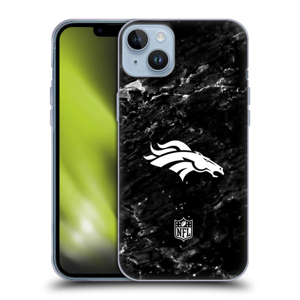 NFL Denver Broncos Artwork Marble Soft Gel Case for Apple iPhone 14 Plus