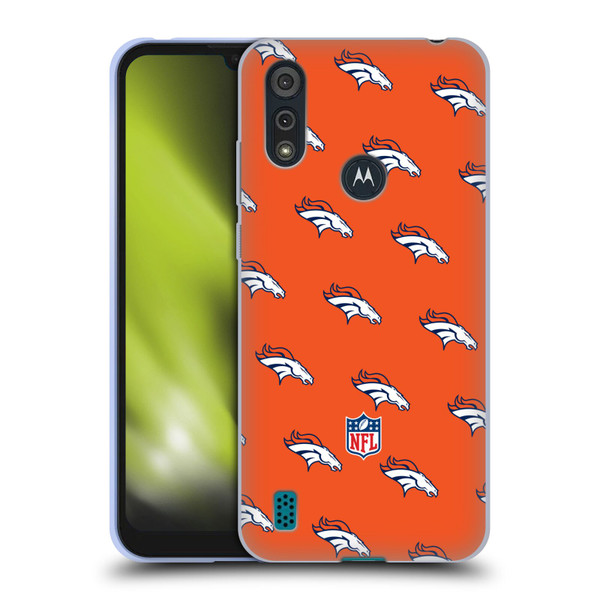 NFL Denver Broncos Artwork Patterns Soft Gel Case for Motorola Moto E6s (2020)