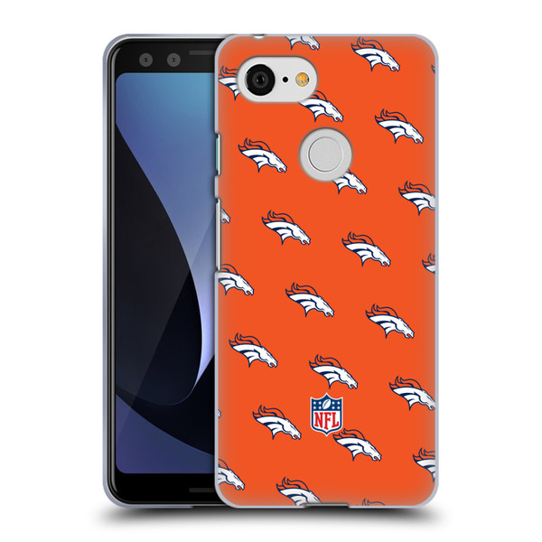 NFL Denver Broncos Artwork Patterns Soft Gel Case for Google Pixel 3