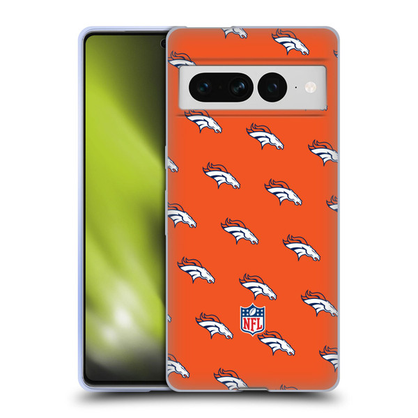 NFL Denver Broncos Artwork Patterns Soft Gel Case for Google Pixel 7 Pro