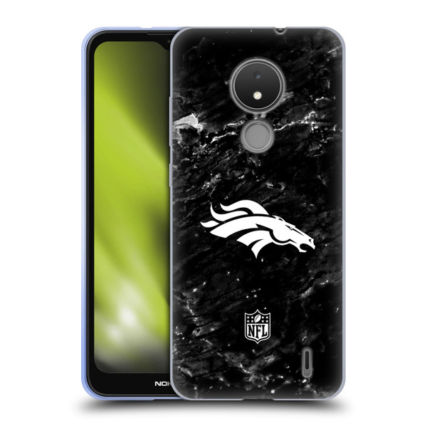 NFL Denver Broncos Artwork Marble Soft Gel Case for Nokia C21