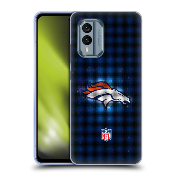 NFL Denver Broncos Artwork LED Soft Gel Case for Nokia X30