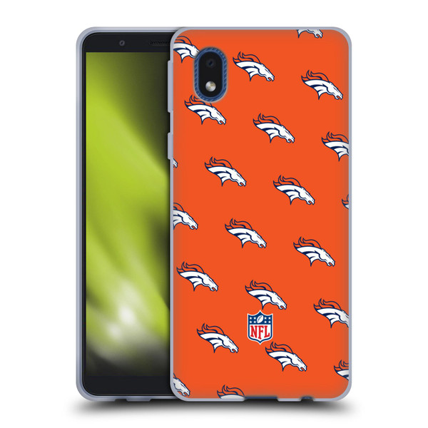 NFL Denver Broncos Artwork Patterns Soft Gel Case for Samsung Galaxy A01 Core (2020)