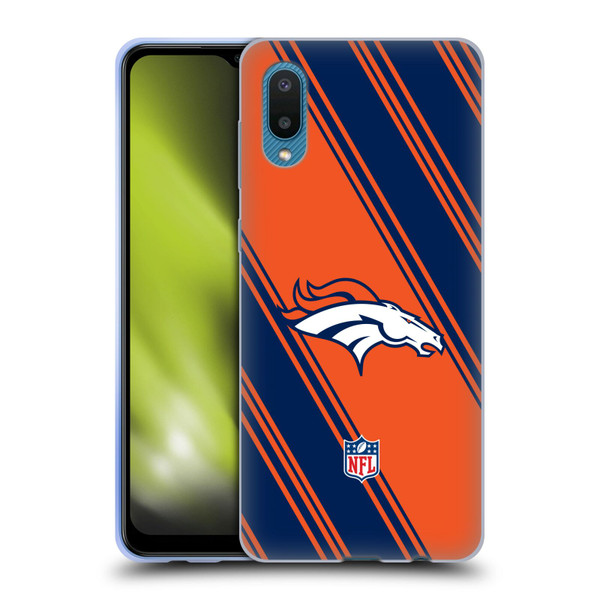 NFL Denver Broncos Artwork Stripes Soft Gel Case for Samsung Galaxy A02/M02 (2021)