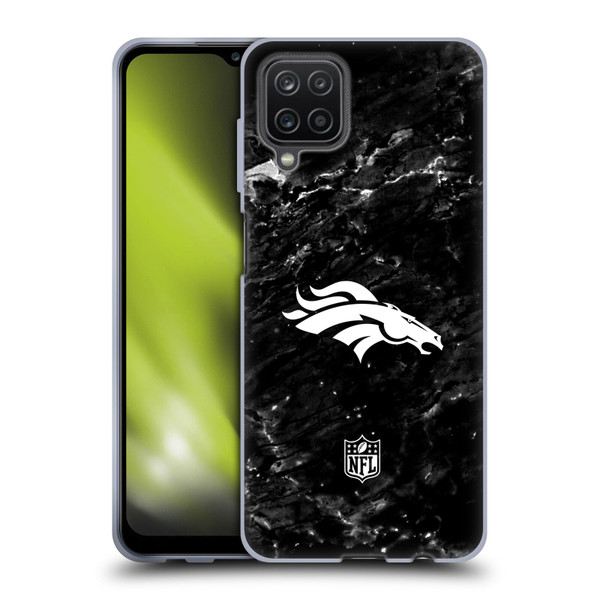 NFL Denver Broncos Artwork Marble Soft Gel Case for Samsung Galaxy A12 (2020)