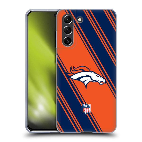 NFL Denver Broncos Artwork Stripes Soft Gel Case for Samsung Galaxy S21 FE 5G
