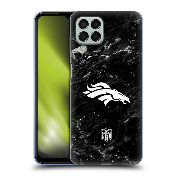 NFL Denver Broncos Artwork Marble Soft Gel Case for Samsung Galaxy M33 (2022)