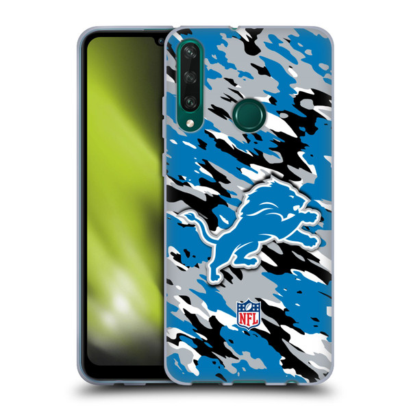 NFL Detroit Lions Logo Camou Soft Gel Case for Huawei Y6p