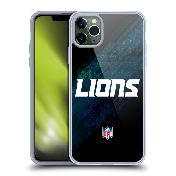 NFL Detroit Lions Logo Blur Soft Gel Case for Apple iPhone 11 Pro Max