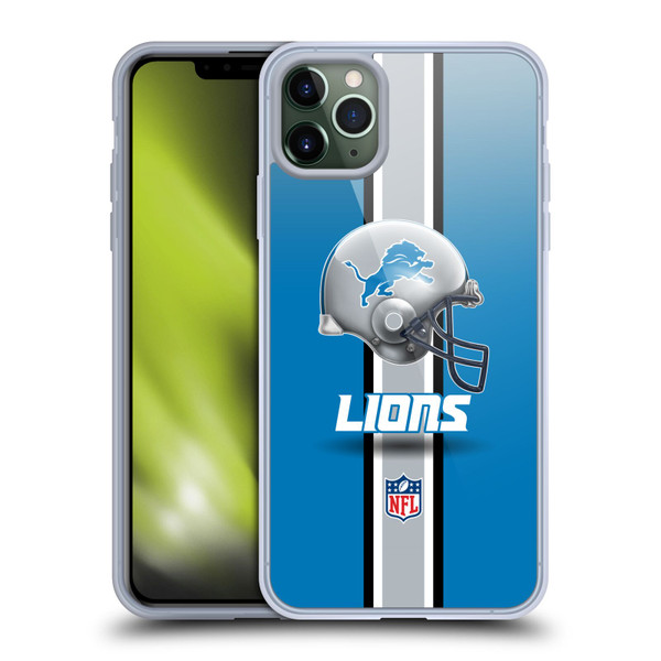 NFL Detroit Lions Logo Helmet Soft Gel Case for Apple iPhone 11 Pro Max