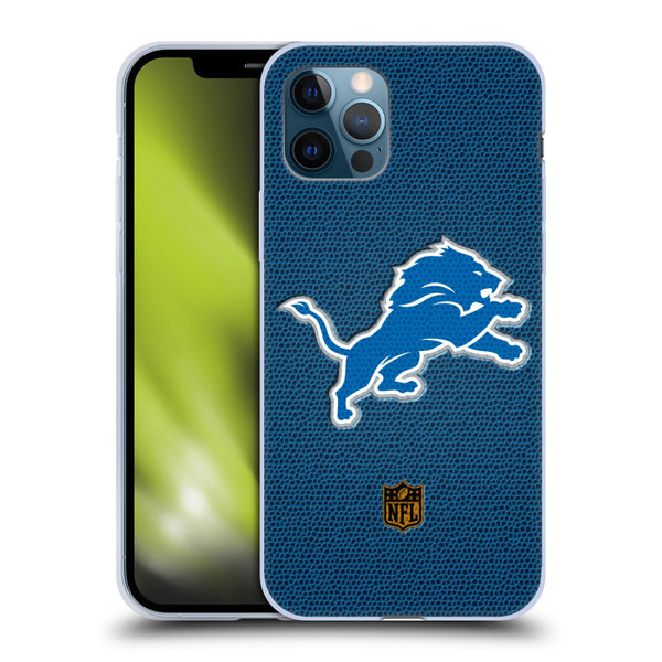NFL Detroit Lions Logo Football Soft Gel Case for Apple iPhone 12 / iPhone 12 Pro