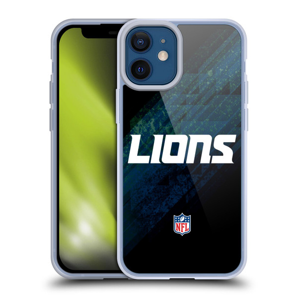 NFL Detroit Lions Logo Blur Soft Gel Case for Apple iPhone 12 Mini
