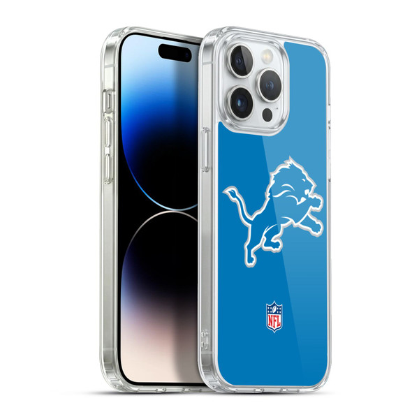 NFL Detroit Lions Logo Plain Soft Gel Case for Apple iPhone 13 Pro Max & MagSafe