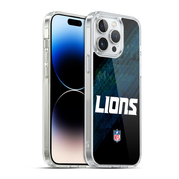 NFL Detroit Lions Logo Blur Soft Gel Case for Apple iPhone 14 Pro Max & MagSafe