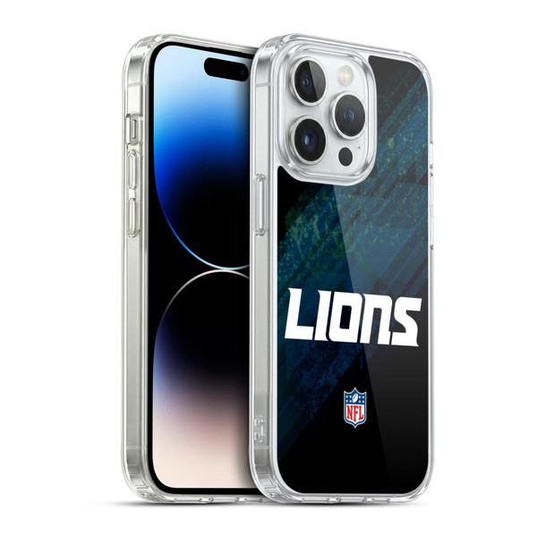 NFL Detroit Lions Logo Blur Soft Gel Case for Apple iPhone 14 Pro & MagSafe
