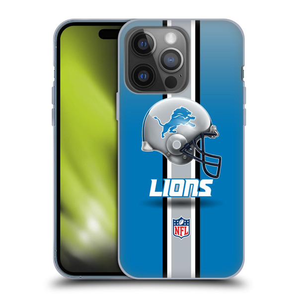 NFL Detroit Lions Logo Helmet Soft Gel Case for Apple iPhone 14 Pro