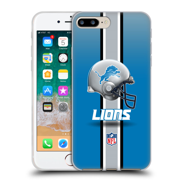 NFL Detroit Lions Logo Helmet Soft Gel Case for Apple iPhone 7 Plus / iPhone 8 Plus