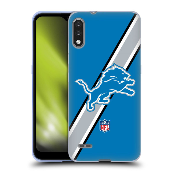 NFL Detroit Lions Logo Stripes Soft Gel Case for LG K22