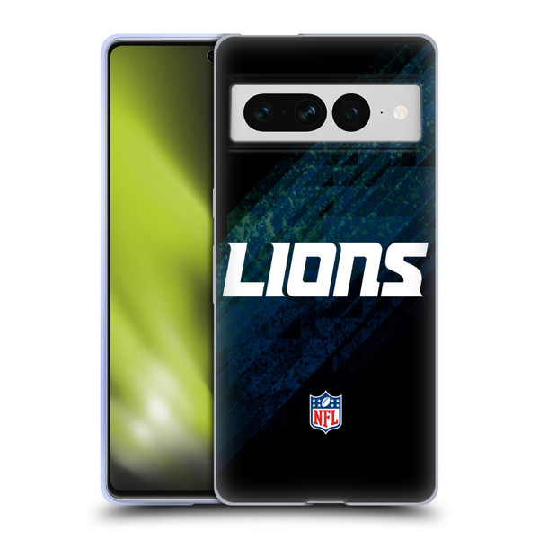 NFL Detroit Lions Logo Blur Soft Gel Case for Google Pixel 7 Pro
