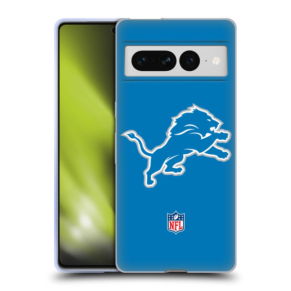 NFL Detroit Lions Logo Plain Soft Gel Case for Google Pixel 7 Pro