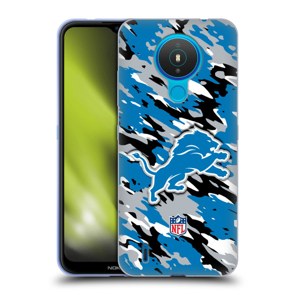 NFL Detroit Lions Logo Camou Soft Gel Case for Nokia 1.4