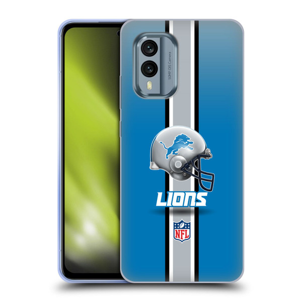 NFL Detroit Lions Logo Helmet Soft Gel Case for Nokia X30