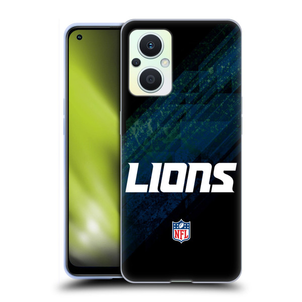NFL Detroit Lions Logo Blur Soft Gel Case for OPPO Reno8 Lite