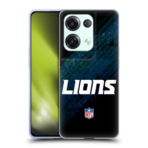 NFL Detroit Lions Logo Blur Soft Gel Case for OPPO Reno8 Pro