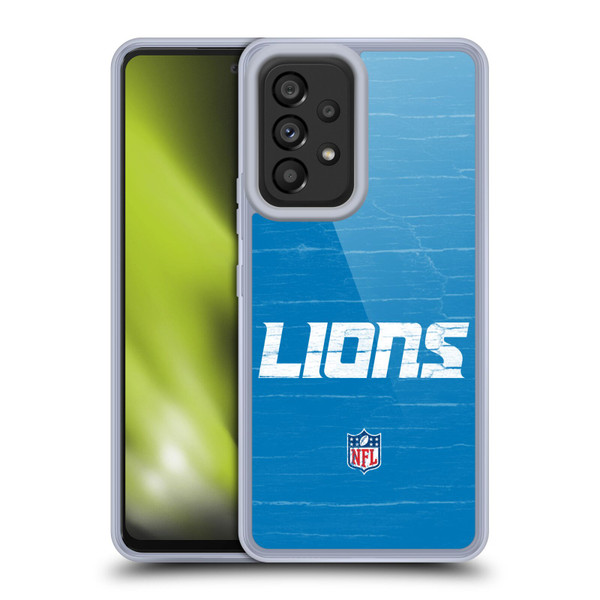 NFL Detroit Lions Logo Distressed Look Soft Gel Case for Samsung Galaxy A53 5G (2022) NFL Detroit Lions Logo Distressed Look Soft Gel Case for Samsung Galaxy A53 5G (2022)