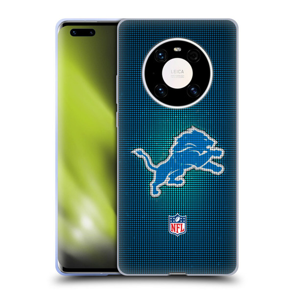 NFL Detroit Lions Artwork LED Soft Gel Case for Huawei Mate 40 Pro 5G