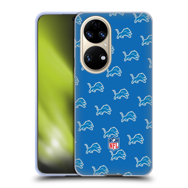 NFL Detroit Lions Artwork Patterns Soft Gel Case for Huawei P50