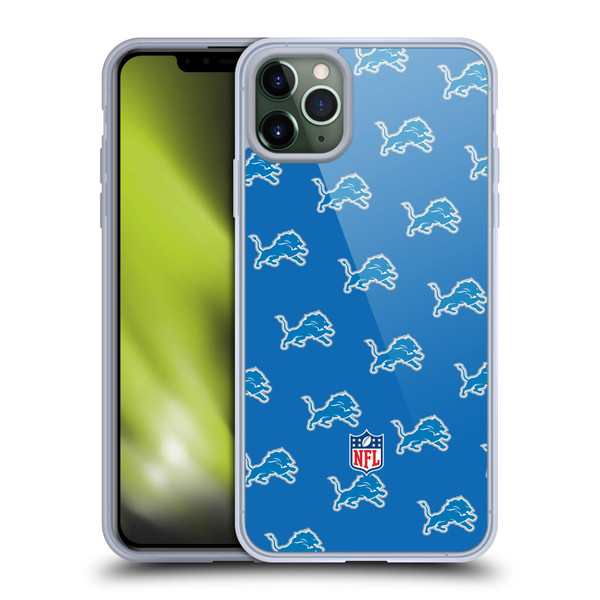 NFL Detroit Lions Artwork Patterns Soft Gel Case for Apple iPhone 11 Pro Max