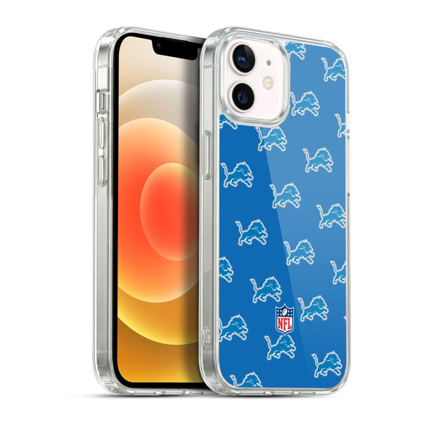 NFL Detroit Lions Artwork Patterns Soft Gel Case for Apple iPhone 12 / iPhone 12 Pro & MagSafe