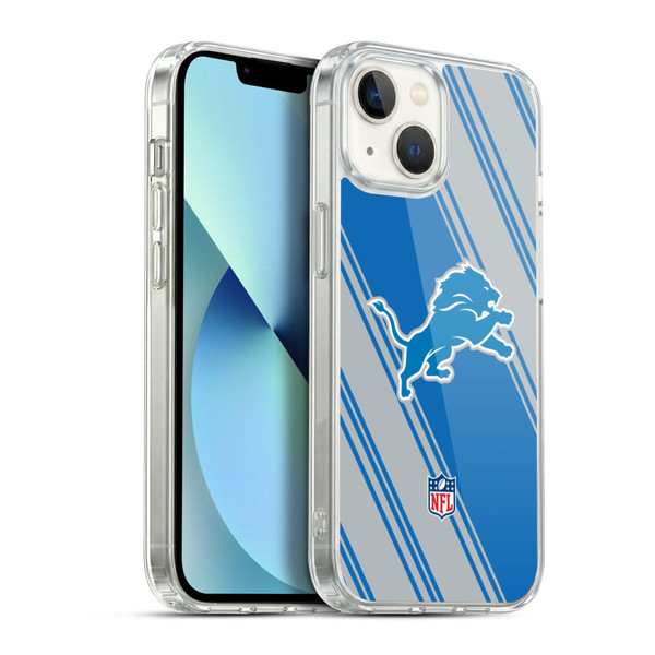 NFL Detroit Lions Artwork Stripes Soft Gel Case for Apple iPhone 13