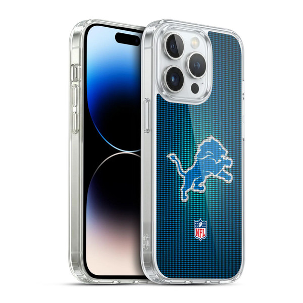 NFL Detroit Lions Artwork LED Soft Gel Case for Apple iPhone 14 Pro & MagSafe