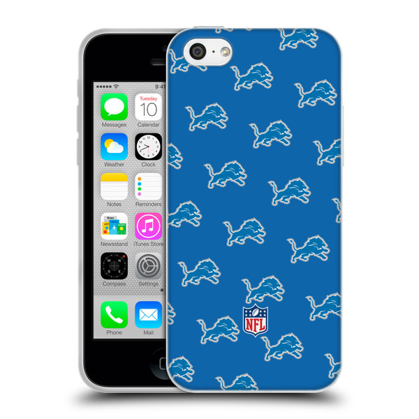 NFL Detroit Lions Artwork Patterns Soft Gel Case for Apple iPhone 5c
