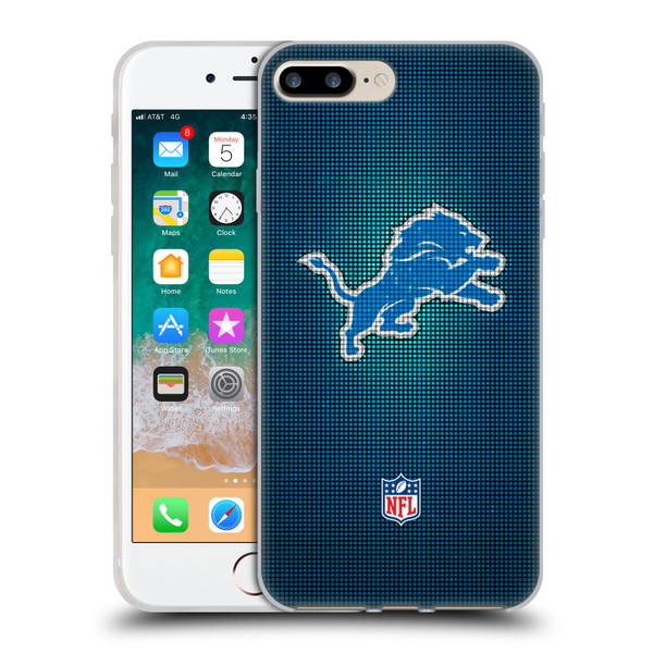 NFL Detroit Lions Artwork LED Soft Gel Case for Apple iPhone 7 Plus / iPhone 8 Plus