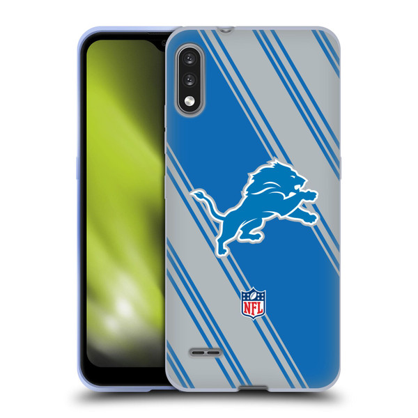 NFL Detroit Lions Artwork Stripes Soft Gel Case for LG K22