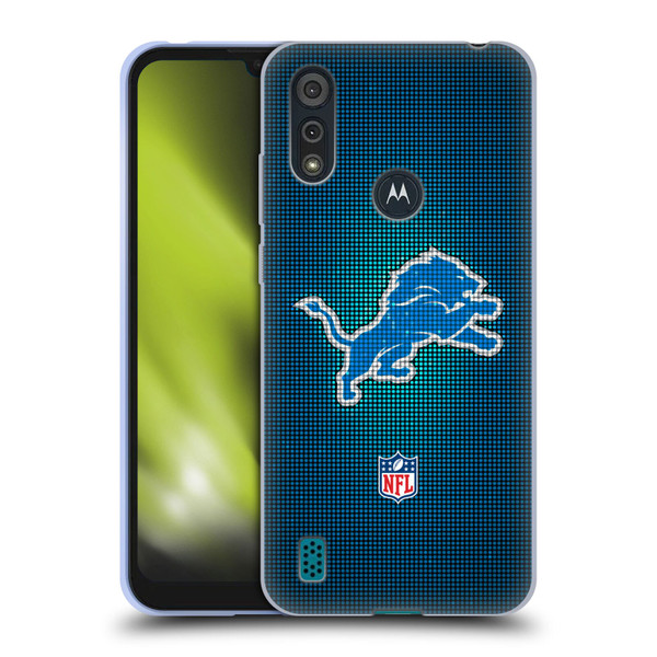NFL Detroit Lions Artwork LED Soft Gel Case for Motorola Moto E6s (2020)