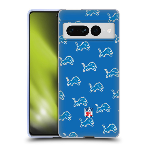 NFL Detroit Lions Artwork Patterns Soft Gel Case for Google Pixel 7 Pro
