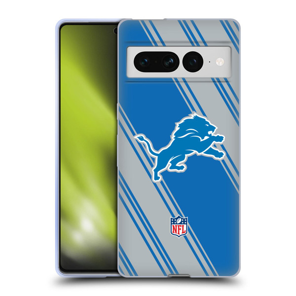 NFL Detroit Lions Artwork Stripes Soft Gel Case for Google Pixel 7 Pro