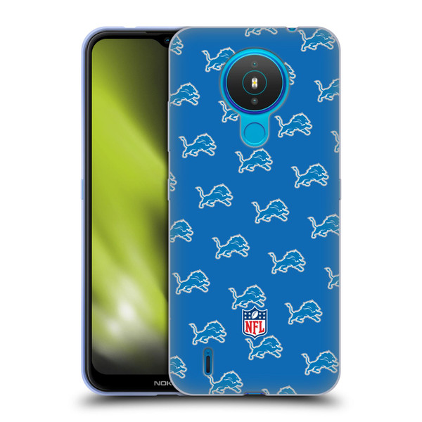 NFL Detroit Lions Artwork Patterns Soft Gel Case for Nokia 1.4