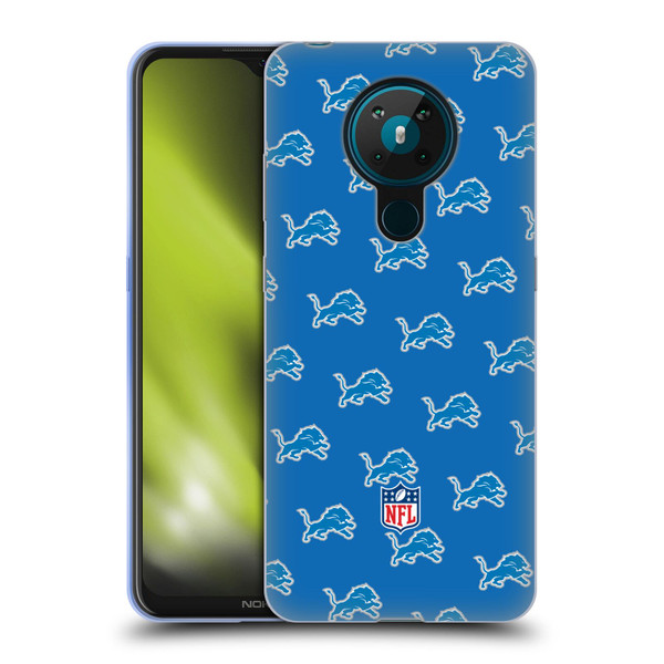 NFL Detroit Lions Artwork Patterns Soft Gel Case for Nokia 5.3