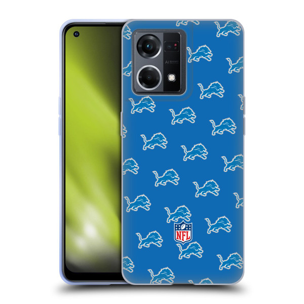 NFL Detroit Lions Artwork Patterns Soft Gel Case for OPPO Reno8 4G
