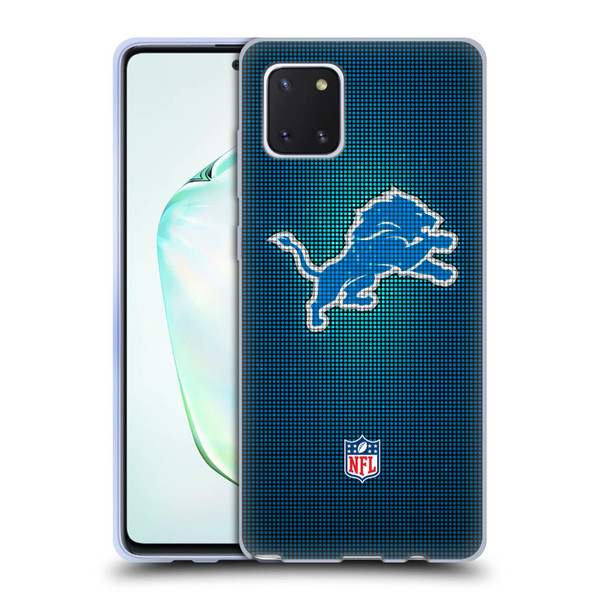NFL Detroit Lions Artwork LED Soft Gel Case for Samsung Galaxy Note10 Lite
