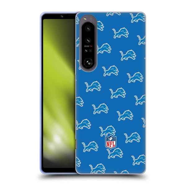 NFL Detroit Lions Artwork Patterns Soft Gel Case for Sony Xperia 1 IV