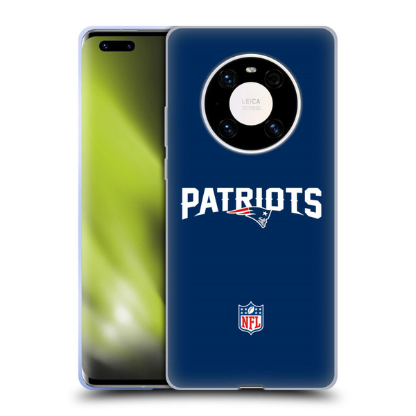 NFL New England Patriots Logo Plain Soft Gel Case for Huawei Mate 40 Pro 5G