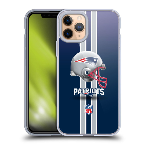 NFL New England Patriots Logo Helmet Soft Gel Case for Apple iPhone 11 Pro