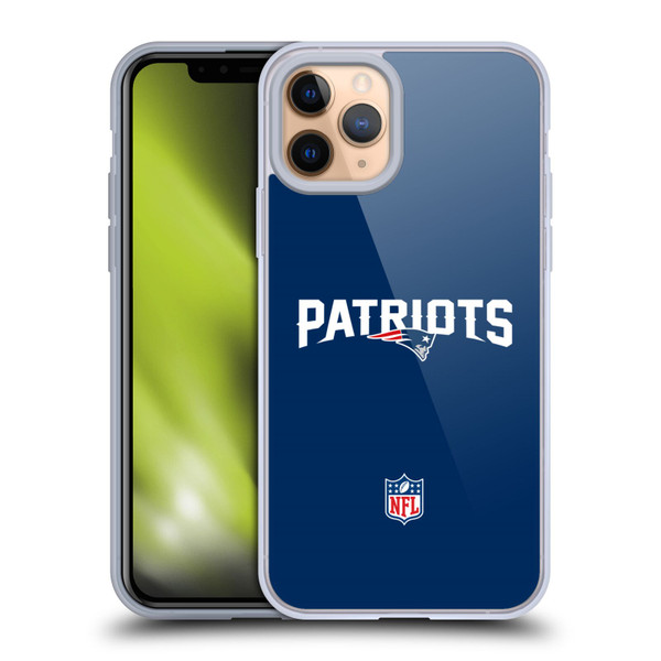 NFL New England Patriots Logo Plain Soft Gel Case for Apple iPhone 11 Pro