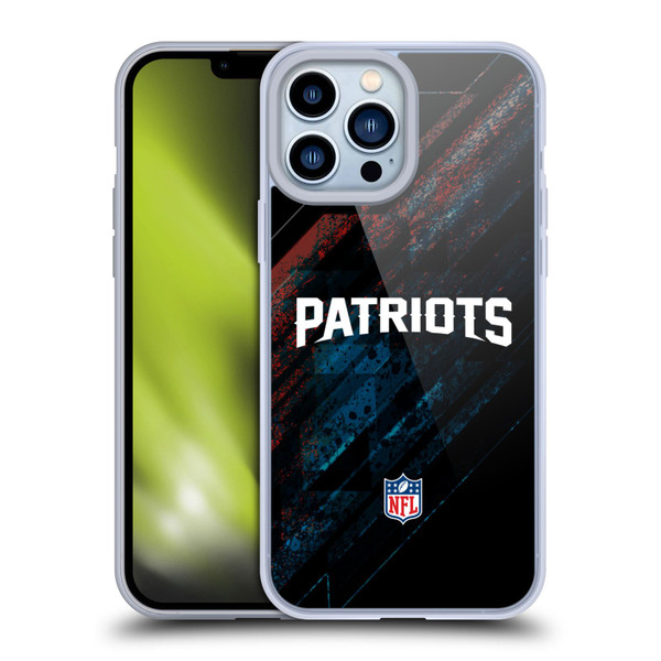 NFL New England Patriots Logo Blur Soft Gel Case for Apple iPhone 13 Pro Max